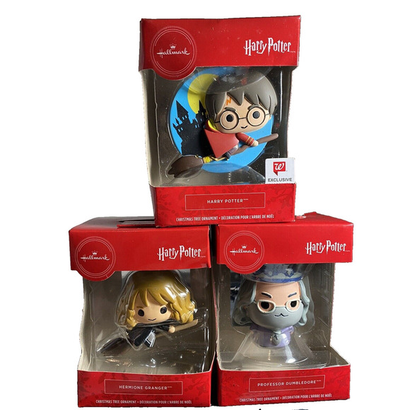 Hallmark Other - Hallmark Harry Potter, HERMOINE, Professor Dumbledore Christmas Ornament SET